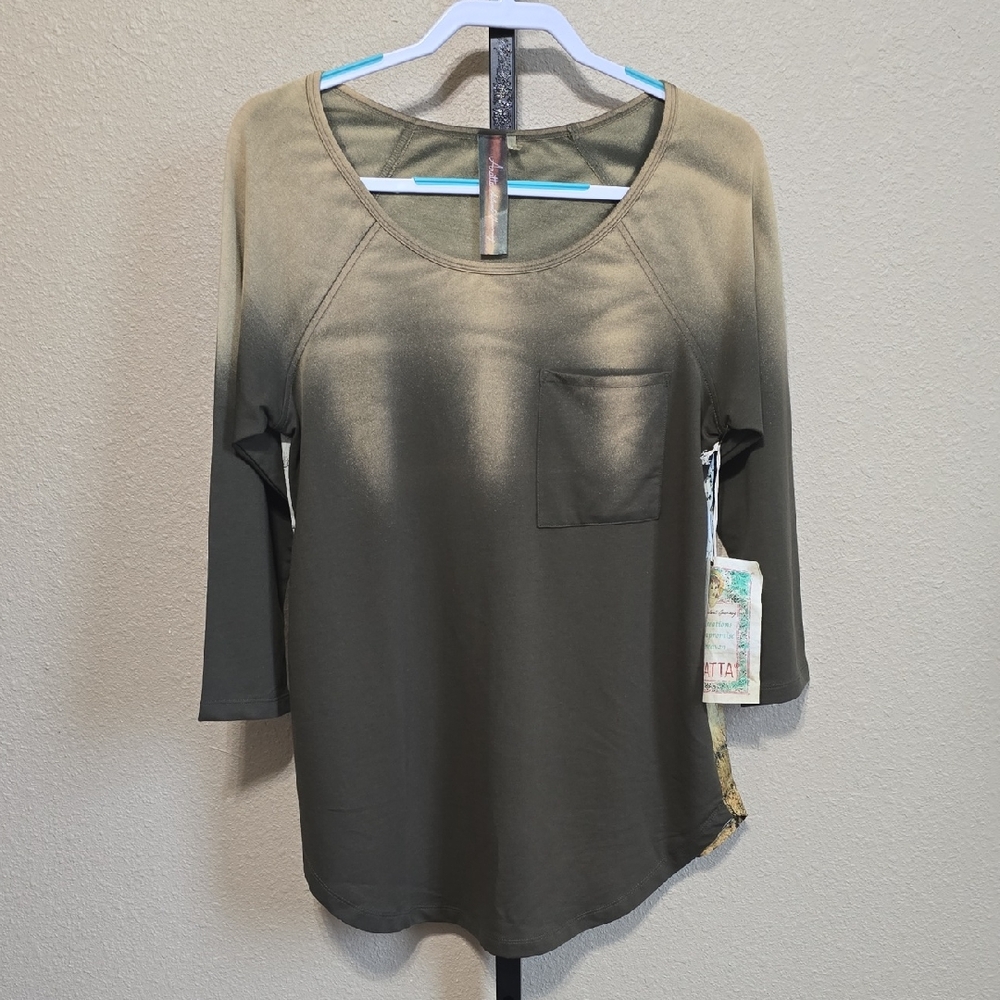 NWT Aratta Ombre Birch Tree Print Top In Small
